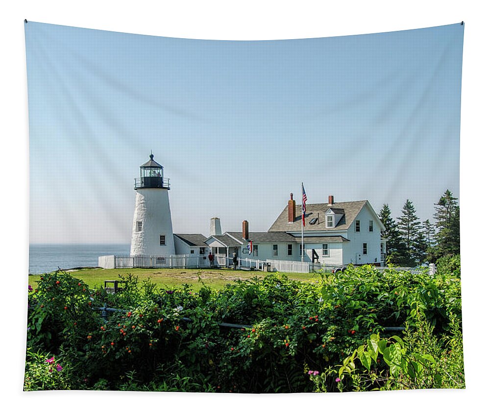 Pemaquid Point Lighthouse Tapestry featuring the photograph Pemaquid Point Lighthouse by Phyllis Taylor