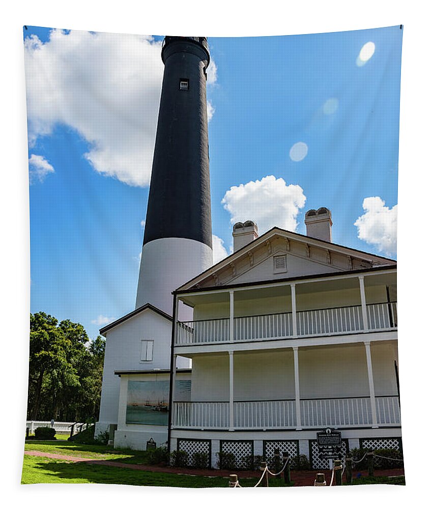 2019 Tapestry featuring the photograph Pensacola Lighthouse and Maritime Museum by Tim Stanley