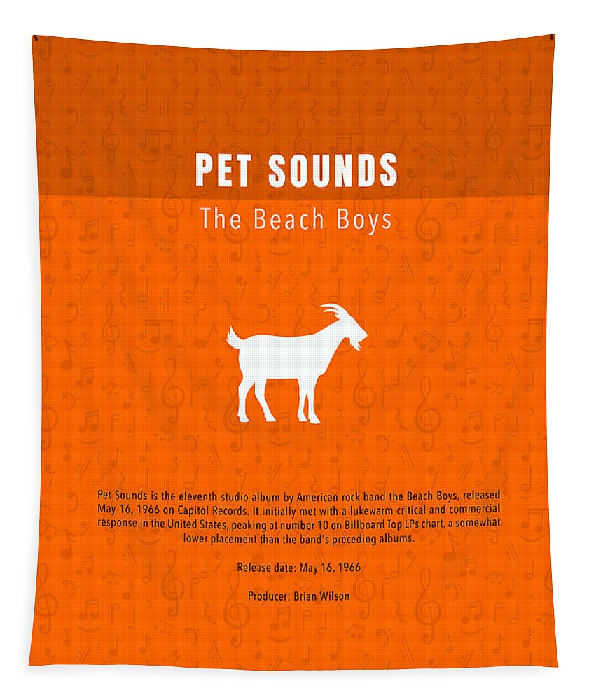 Pet Sounds Tapestry featuring the mixed media Pet Sounds The Beach Boys Greatest Albums of All Time Minimalist Series by Design Turnpike