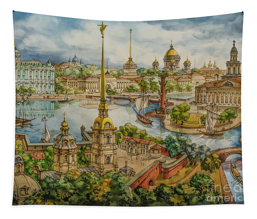 Peter And Paul's Fortress Tapestry featuring the photograph Peter and Paul's Fortress by Maria Rabinky