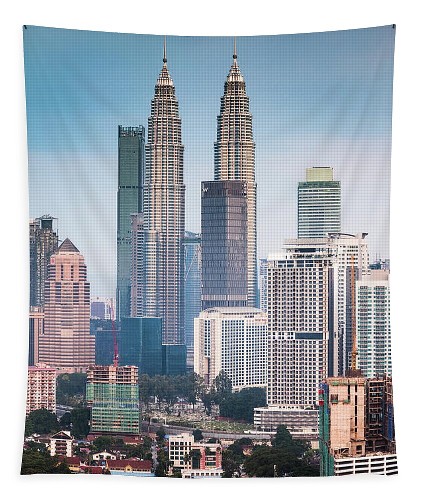 Petronas Twin Towers Tapestry featuring the photograph Petronas twin towers, KLCC, Kuala Lumpur, Malaysia by Matteo Colombo