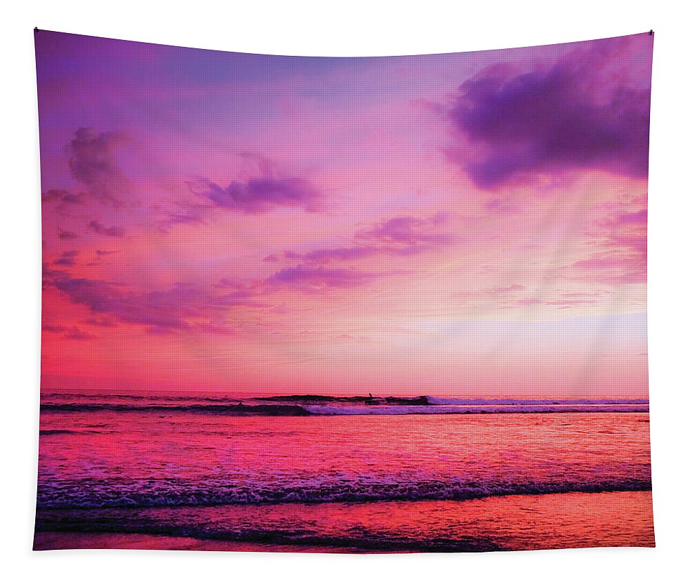 Ocean Tapestry featuring the photograph Wind n Sea Pink Seas by JoAnn Silva