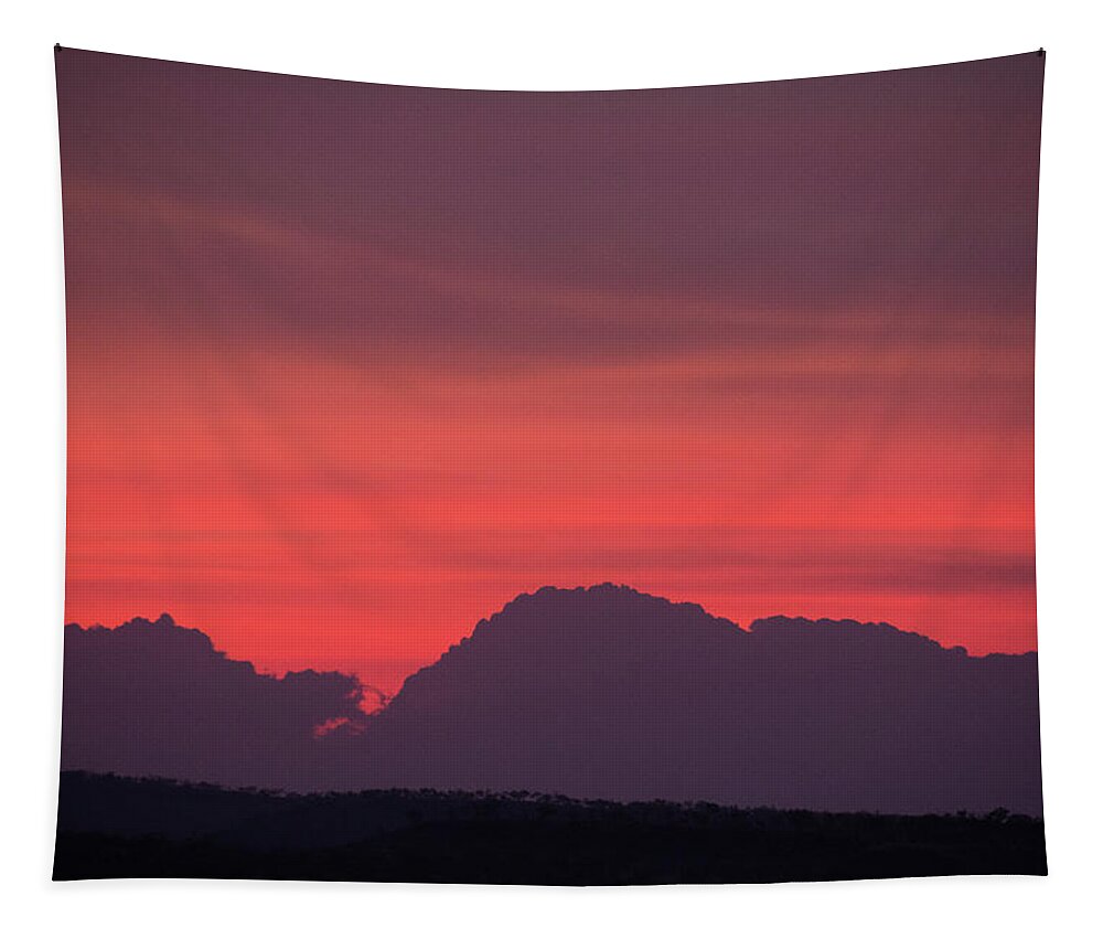 Sunset Tapestry featuring the photograph Pink Skies Over Kimberley by Mark Hunter