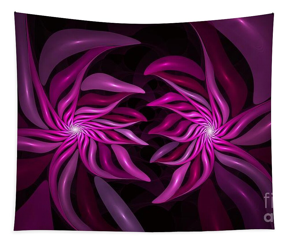 Pink Tapestry featuring the digital art Pink Twist by Doug Morgan