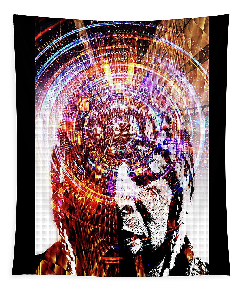 Interpretive Psychedelic Trance Tapestry featuring the photograph P.l.a.c.e. O.f .g.o.d.s. by J U A N - O A X A C A
