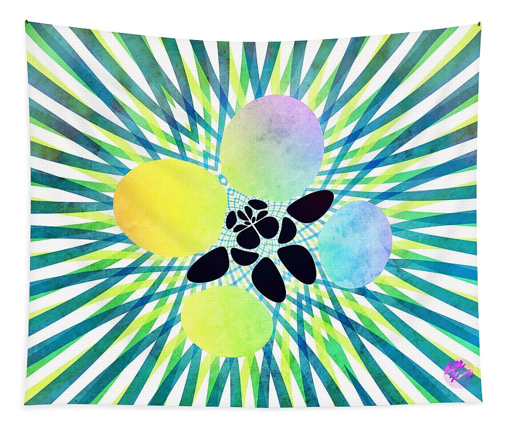 Flower Tapestry featuring the digital art Pollination by Bill King
