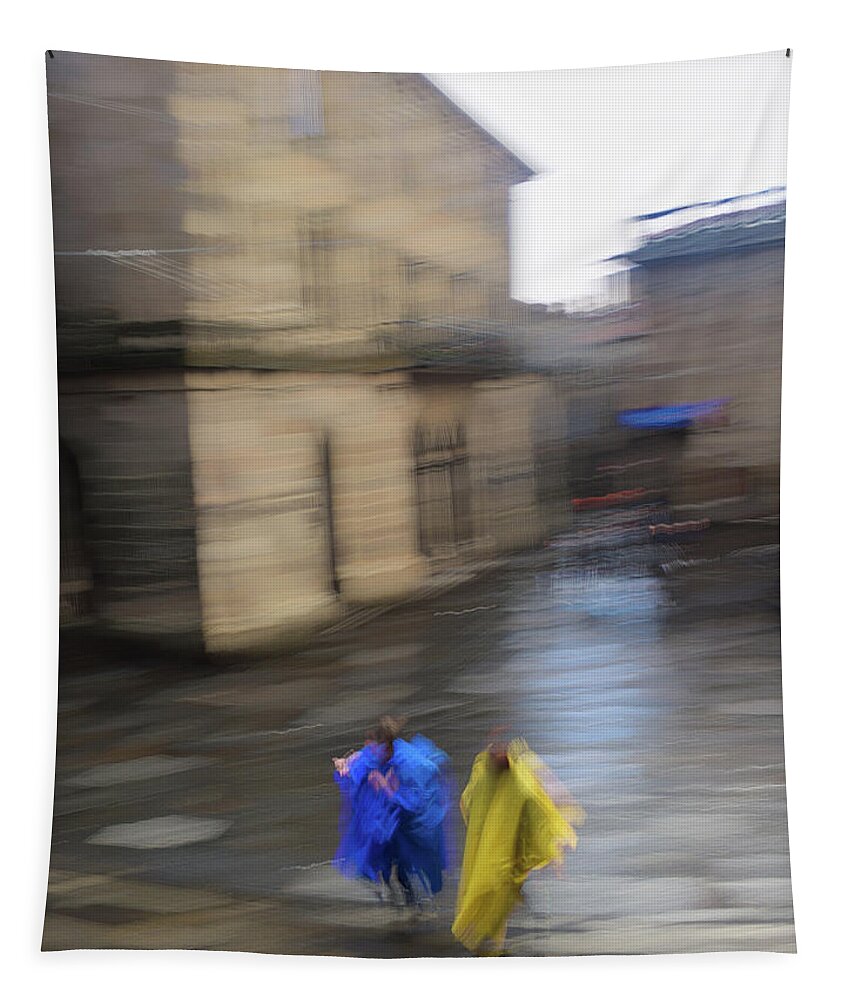Poncho Tapestry featuring the photograph Poncho Panic by Alex Lapidus