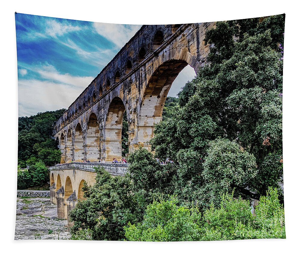 Architecture Tapestry featuring the photograph Pont du Gard by Thomas Marchessault