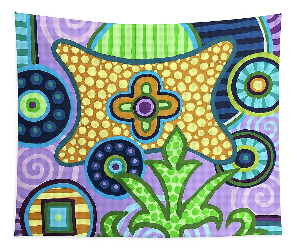 Floral Tapestry featuring the painting Pop Botanical 2 by Amy E Fraser