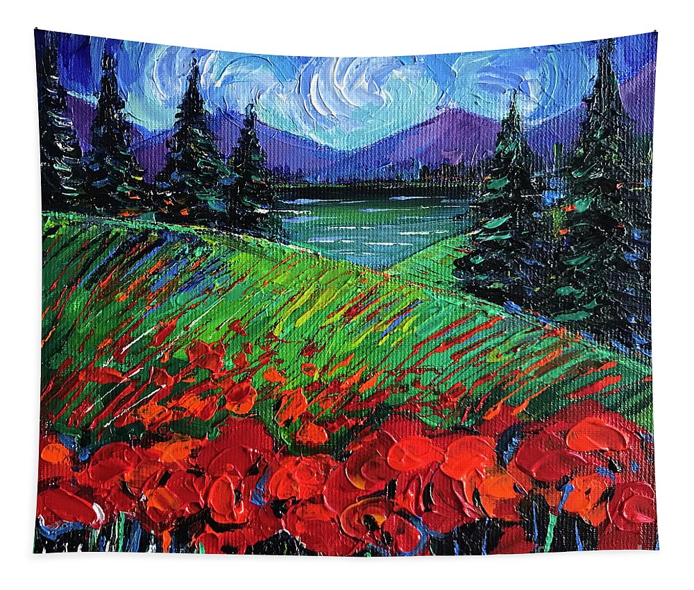 Dreamscape painting, an original textured impasto palette knife oil  painting