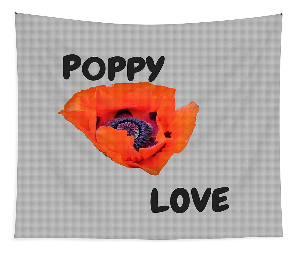Art For Your Walls Tapestry featuring the digital art Poppy Love Too by Denise Morgan