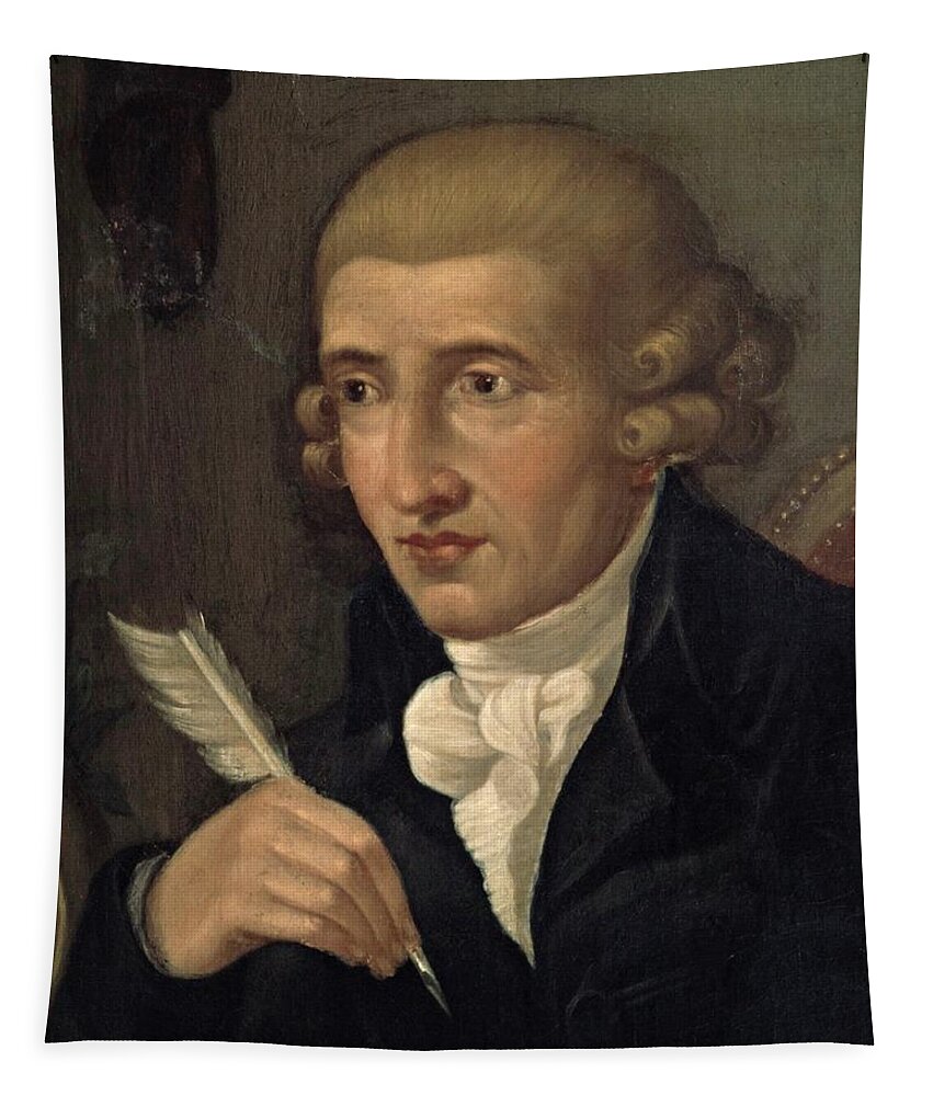 Franz Joseph Haydn Tapestry featuring the painting Portrait of Franz Joseph Haydn. Luigi Schiavonetti. Artist Unknown. by Album