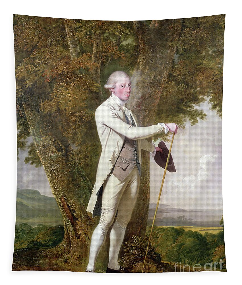 John Milnes Tapestry featuring the painting Portrait Of John Milnes, 12th Duke Of St Albans by Joseph Wright Of Derby