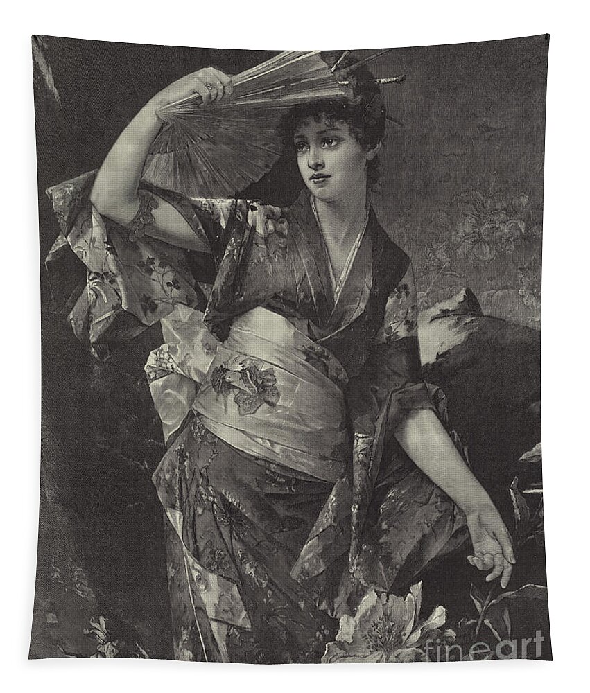 Cute Tapestry featuring the drawing Preparing for the Fancy Ball by Conrad Kiesel