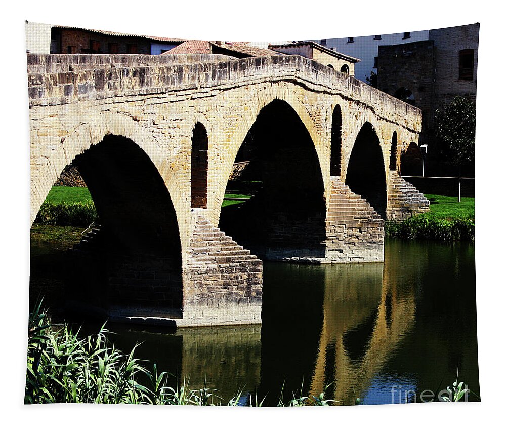 Bridge Tapestry featuring the photograph Puente Romanico Reflections by Rick Locke - Out of the Corner of My Eye