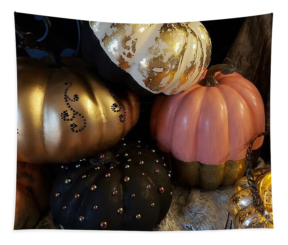 Pumpkins Tapestry featuring the photograph Pumpkins 5 by Lisa Debaets