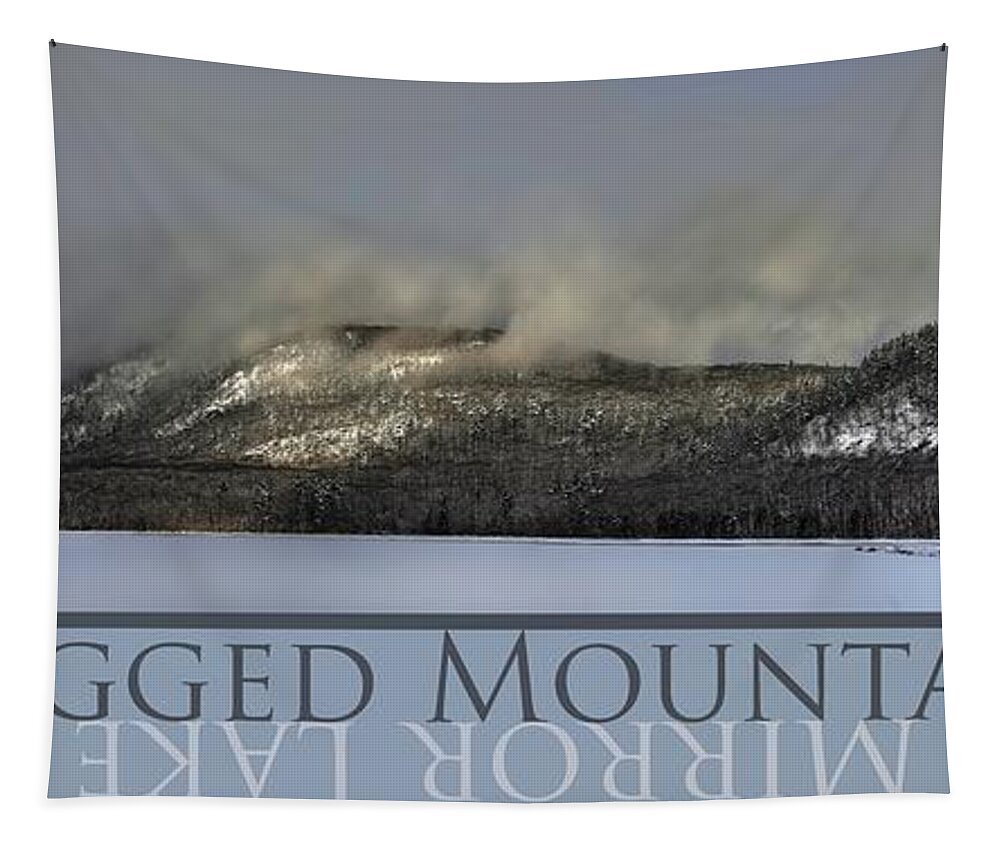 Ragged Mountain Tapestry featuring the photograph Ragged Mountain Mirror Lake by John Meader