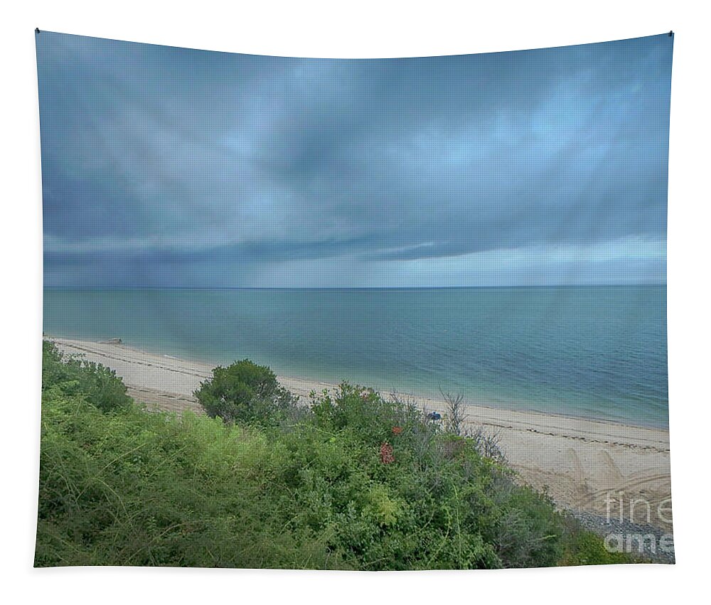 Rain Tapestry featuring the photograph Rain in the Distance by Judy Hall-Folde