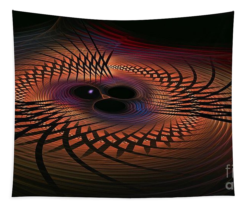 Singularity Tapestry featuring the digital art Rainbow Singularity by Doug Morgan