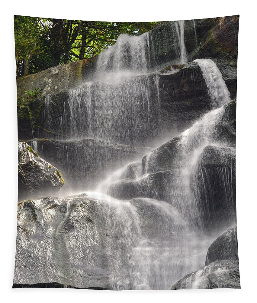 Ramsey Cascades Tapestry featuring the photograph Ramsey Cascades 3 by Phil Perkins