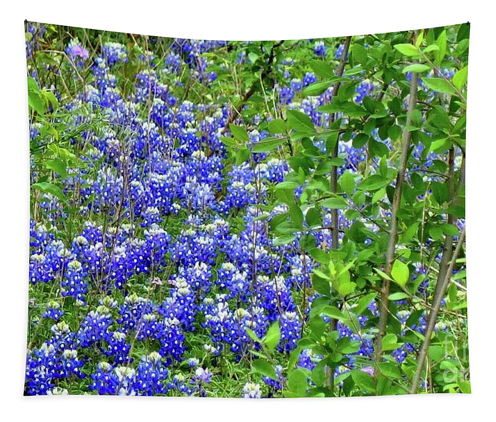 Bluebonnets Tapestry featuring the photograph Really Wild Bluebonnets of Texas by Janette Boyd