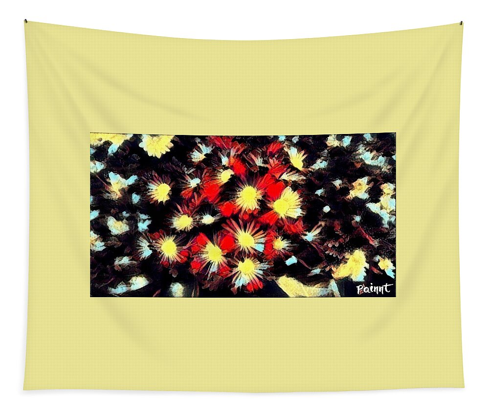 Floral Tapestry featuring the photograph Red and yellow flowers by Steven Wills