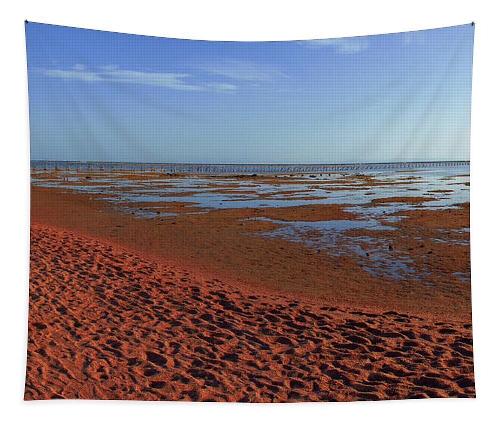 Beach Tapestry featuring the photograph Red beach by Sun Travels