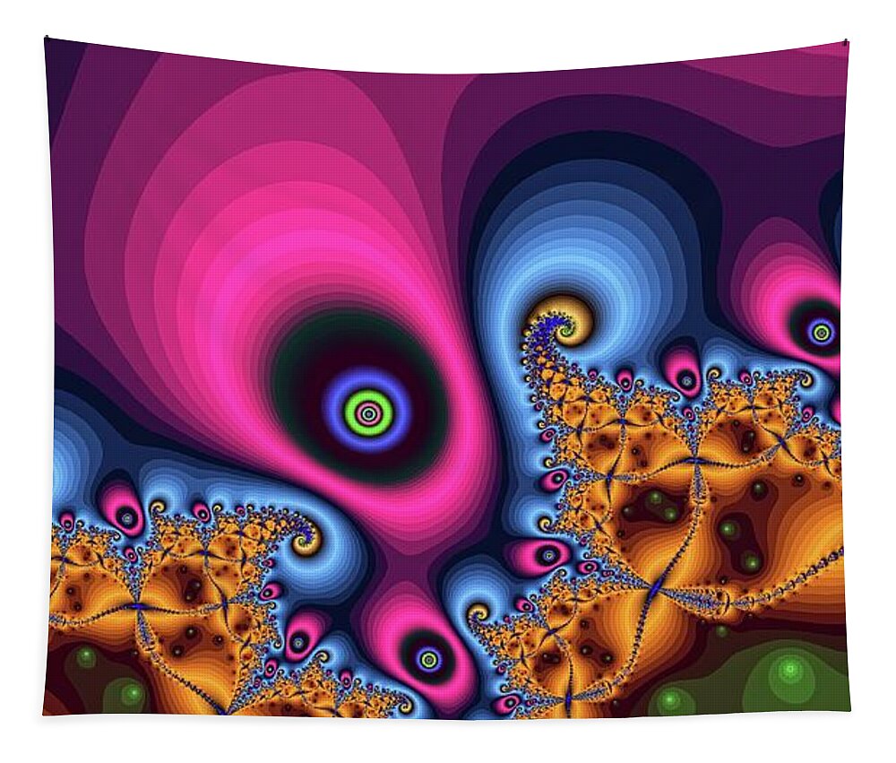 Fractal Tapestry featuring the digital art Red Magic Glow by Don Northup