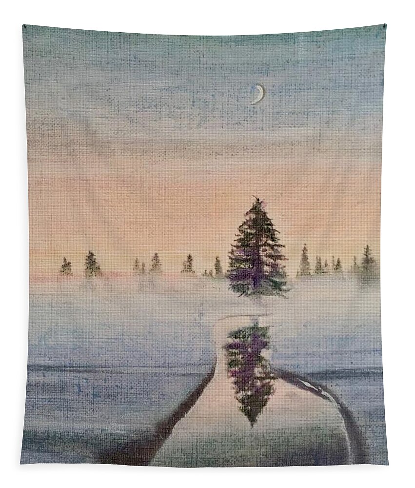 Forest Tapestry featuring the photograph Reflection By Moonlight by Cara Frafjord