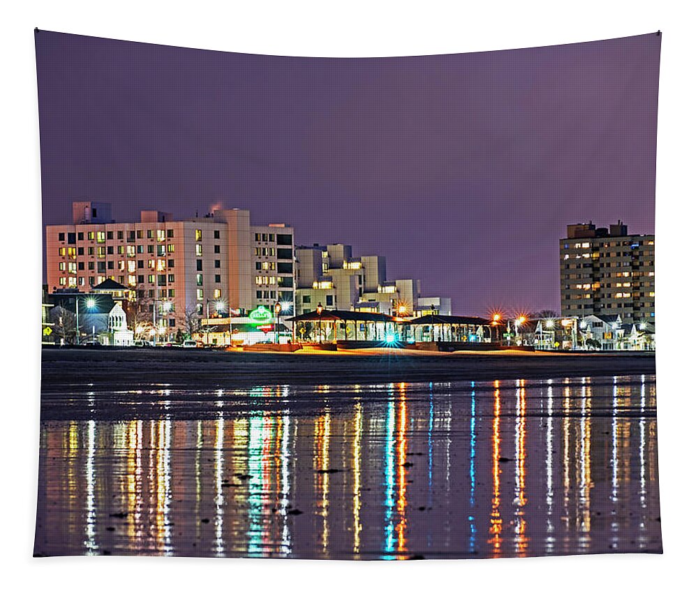 Revere Tapestry featuring the photograph Revere Beach Reflection Ocean Ave by Toby McGuire