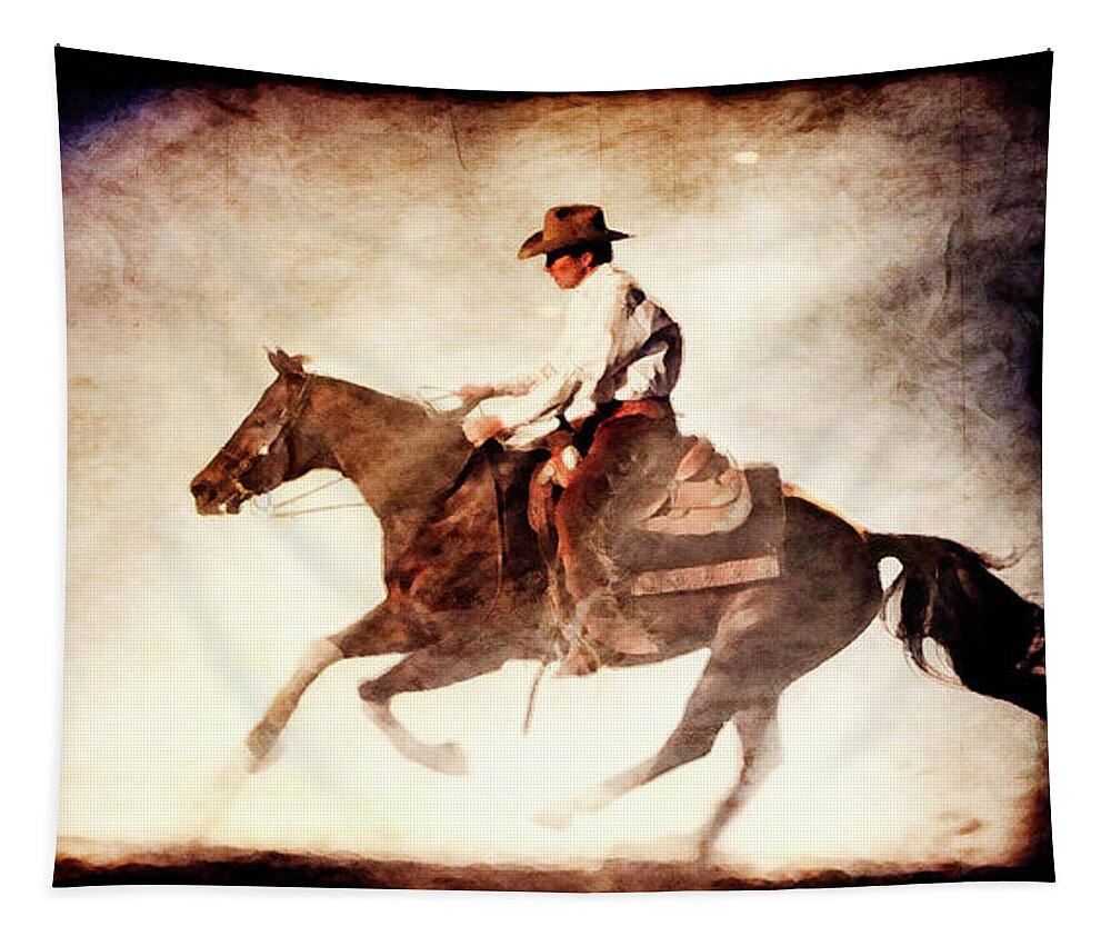 Lincoln Rogers Tapestry featuring the photograph Riding the Light by Lincoln Rogers