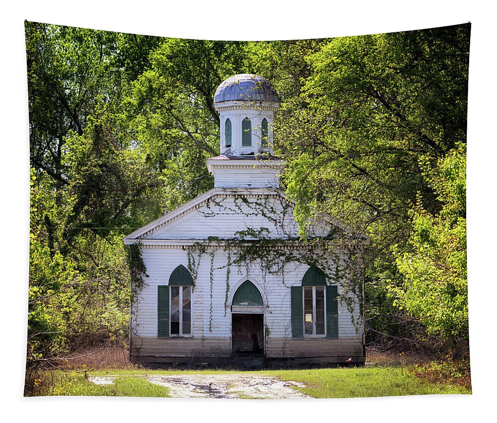 Church Tapestry featuring the photograph Rodney Baptist Church by Susan Rissi Tregoning