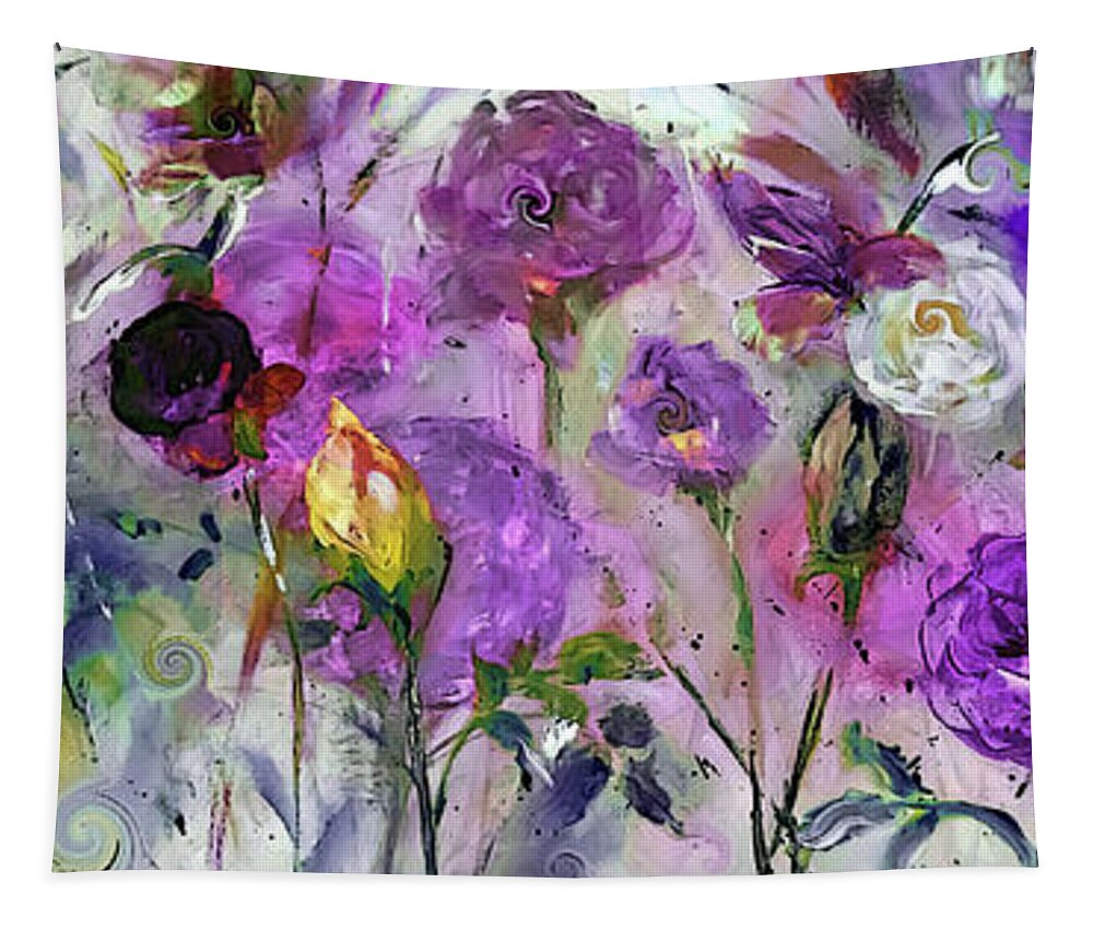 Rose Tapestry featuring the digital art Rose Garden Galore by Lisa Kaiser