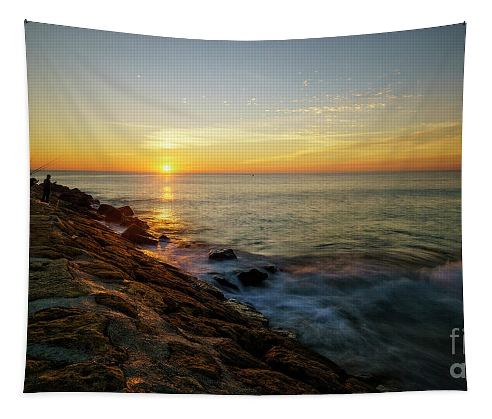 Rotas Tapestry featuring the photograph Rota Spain Sunset by Pablo Avanzini