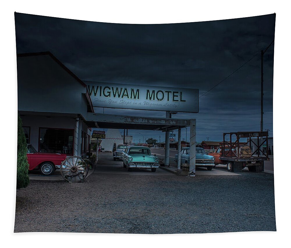 Route Tapestry featuring the photograph Route 66 Motel by Darrell Foster