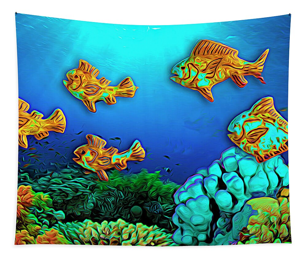 Photography Tapestry featuring the photograph Rust Fish by Paul Wear