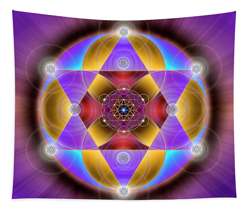Endre Tapestry featuring the photograph Sacred Geometry 761 by Endre Balogh