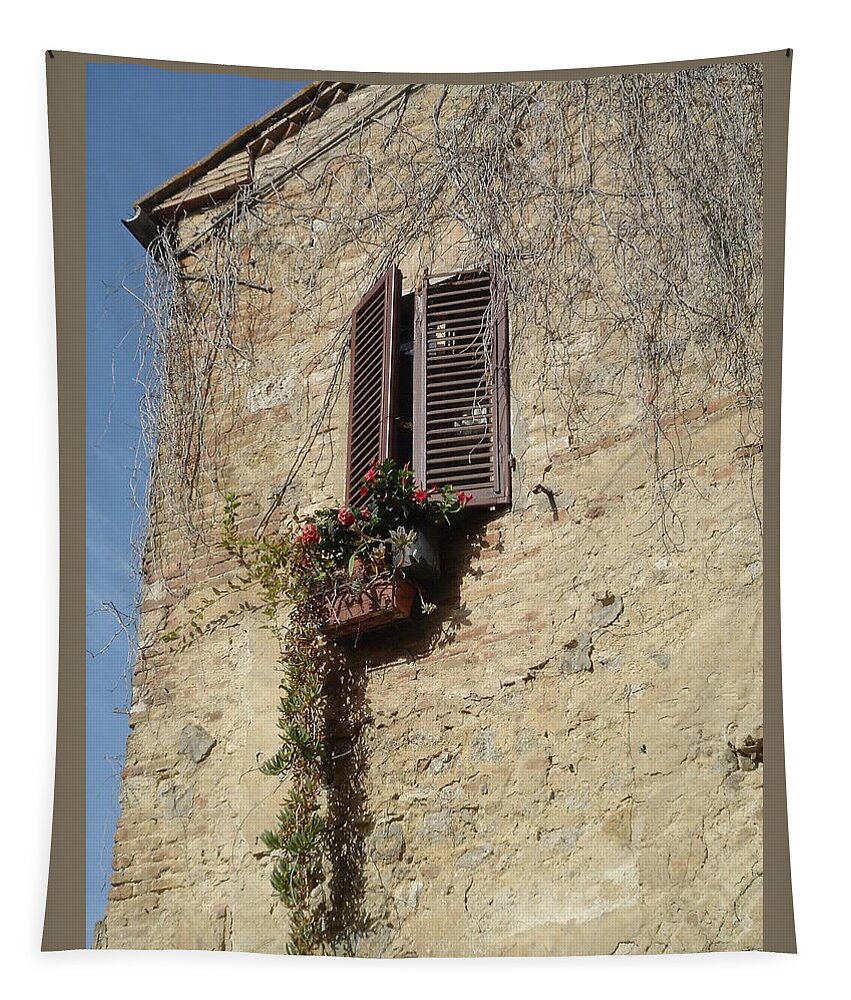 Italy Tapestry featuring the photograph San Gimignano Italy by Patricia Caron