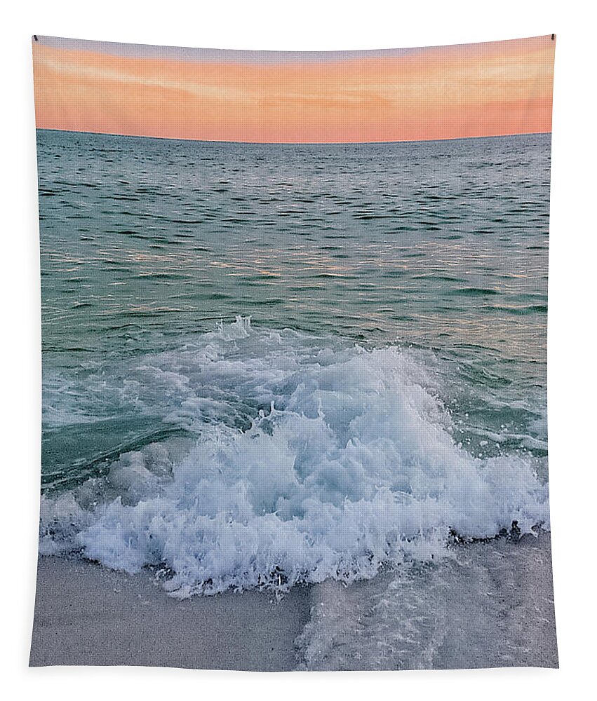 Sandestin Tapestry featuring the photograph Sandestin Sunset Surf by Joe Kopp