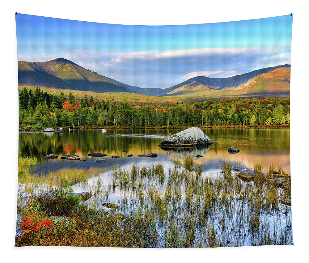 Baxter State Park Me. Tapestry featuring the photograph Sandy Stream Pond ME. by Michael Hubley