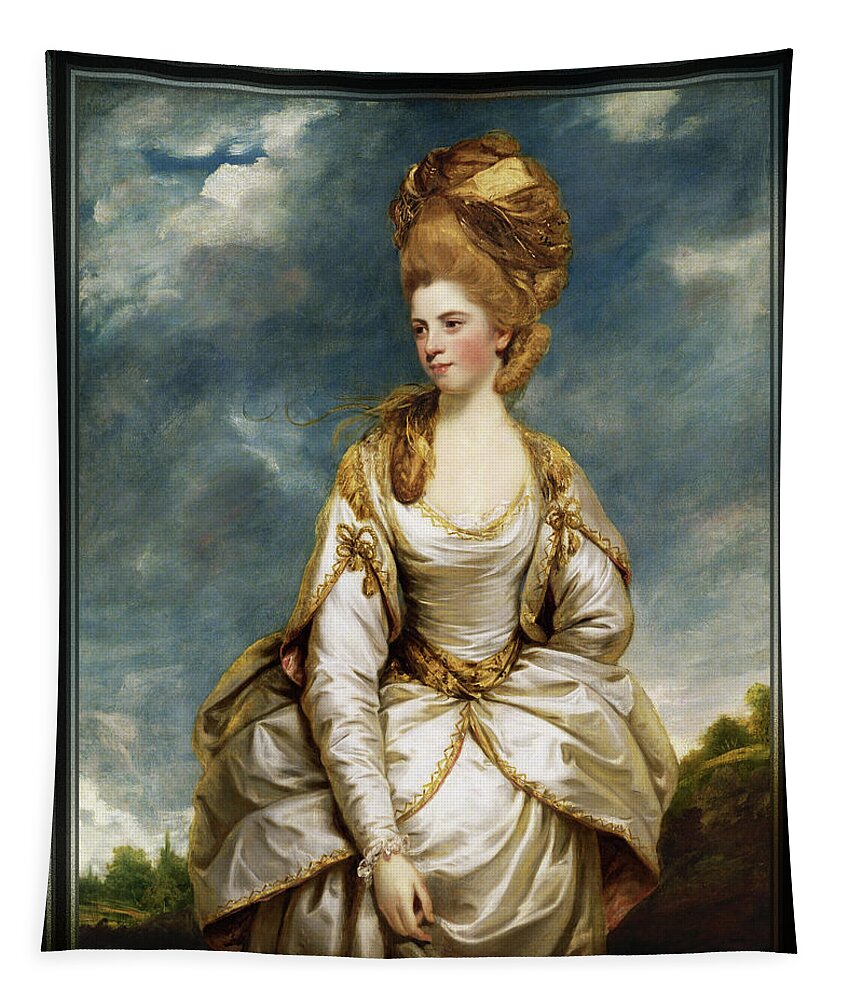 Sarah Campbell Tapestry featuring the painting Sarah Campbell by Joshua Reynolds by Rolando Burbon