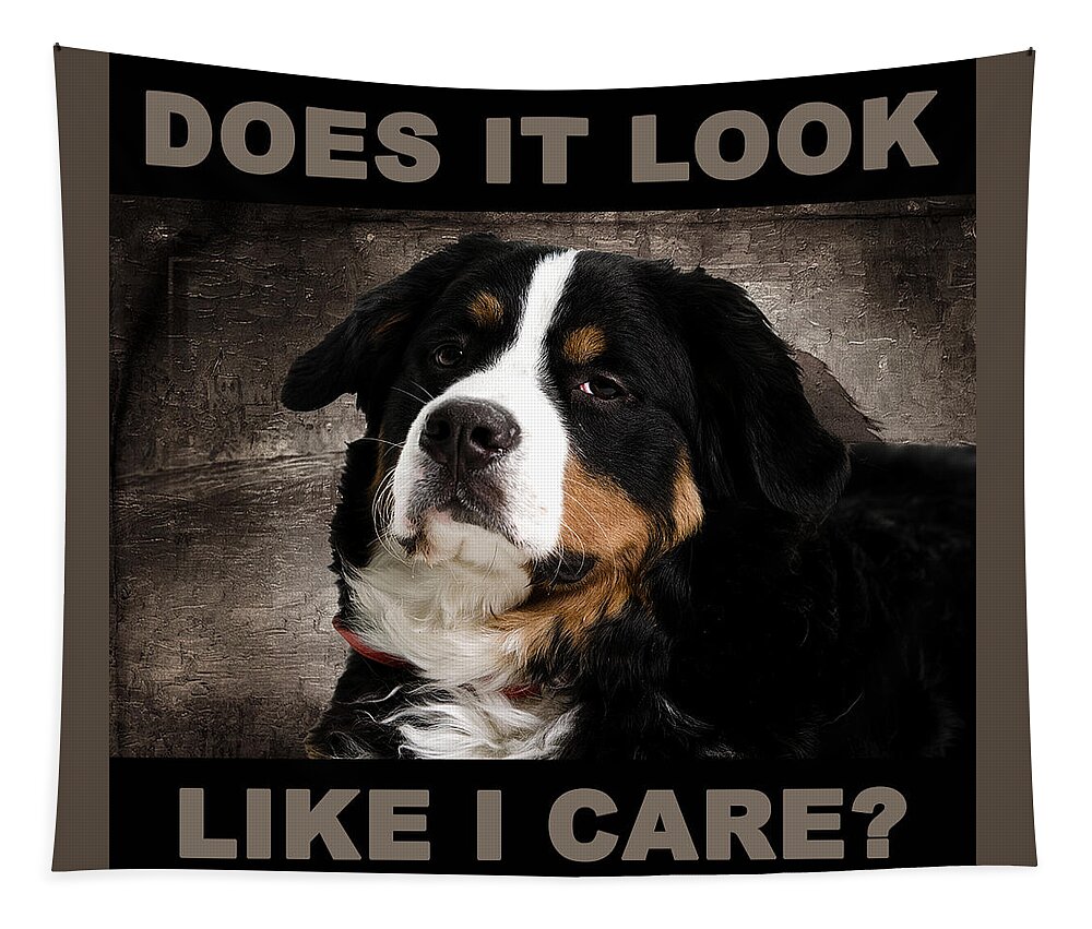 Dog Tapestry featuring the digital art Sarcastic Dog by Michelle Liebenberg
