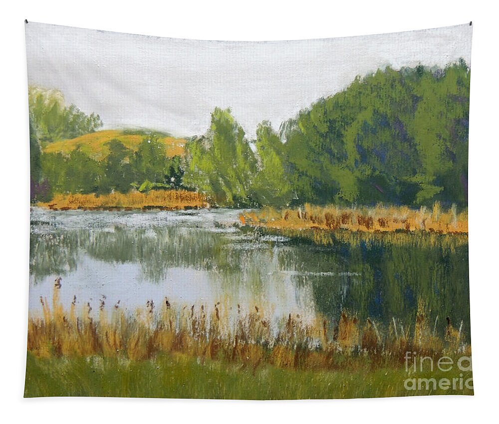 Reflections Tapestry featuring the pastel Serene Reflections by Jayne Wilson