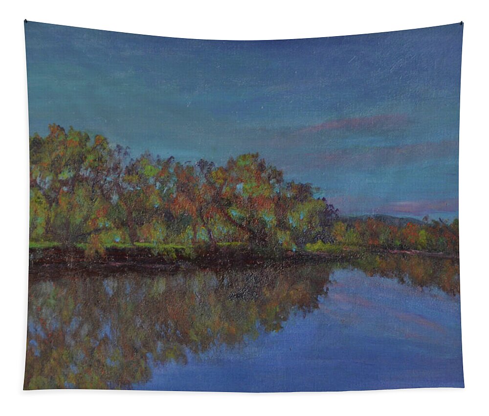 New Paltz Tapestry featuring the painting Serenity by Beth Riso