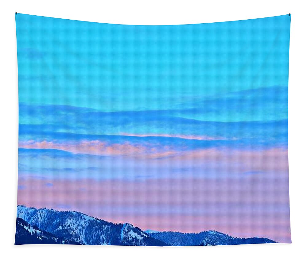 Sunset Tapestry featuring the photograph Shades of Blue by Dorrene BrownButterfield
