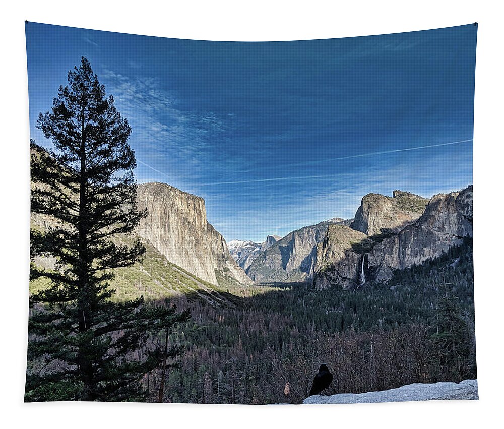 Mountain Tapestry featuring the photograph Shadows in the Valley by Portia Olaughlin