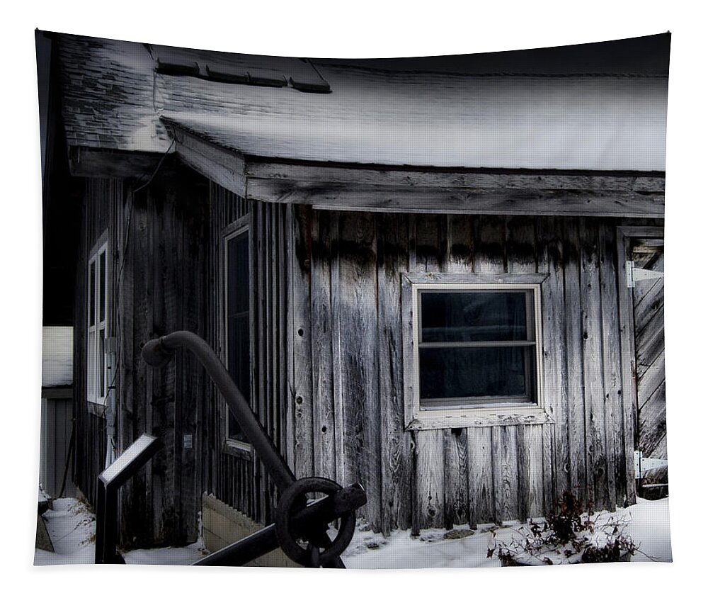 Evie Tapestry featuring the photograph Shanty at Fishtown Michigan by Evie Carrier