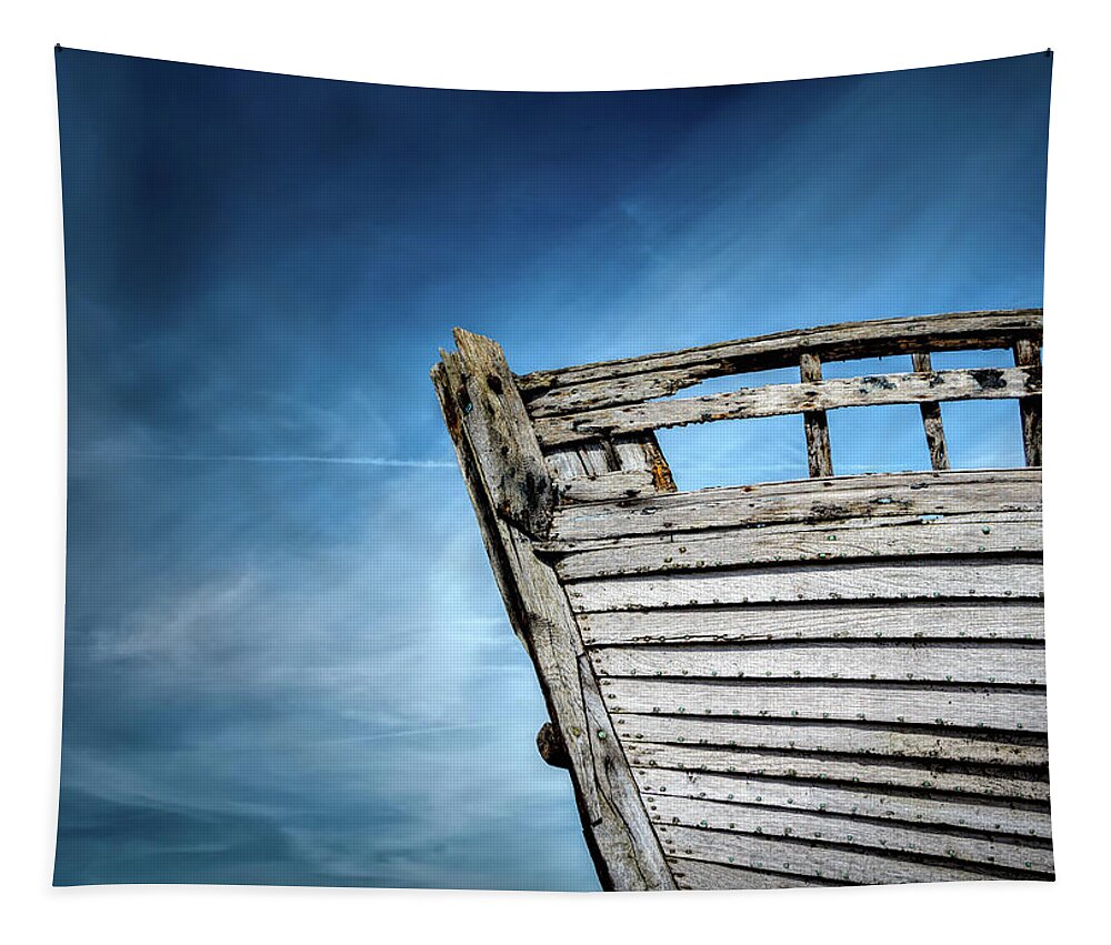 Dungeness Tapestry featuring the photograph Shipwrecked by Rick Deacon