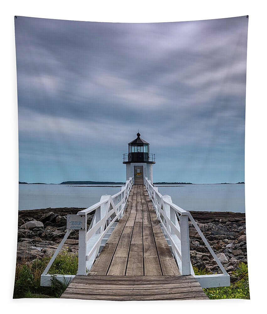 Maine Tapestry featuring the photograph Simply Maine At Marshall Point by Robert Fawcett