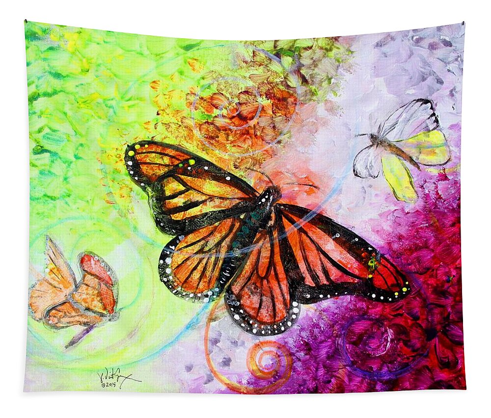 Butterfly Tapestry featuring the painting Sincere Beauty by J Vincent Scarpace